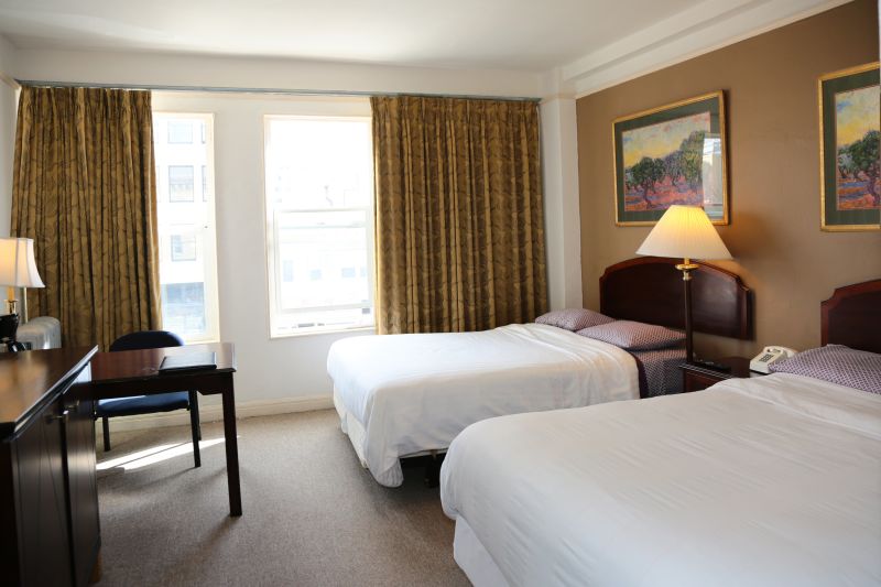 Nash Hotel Room with window to the street front